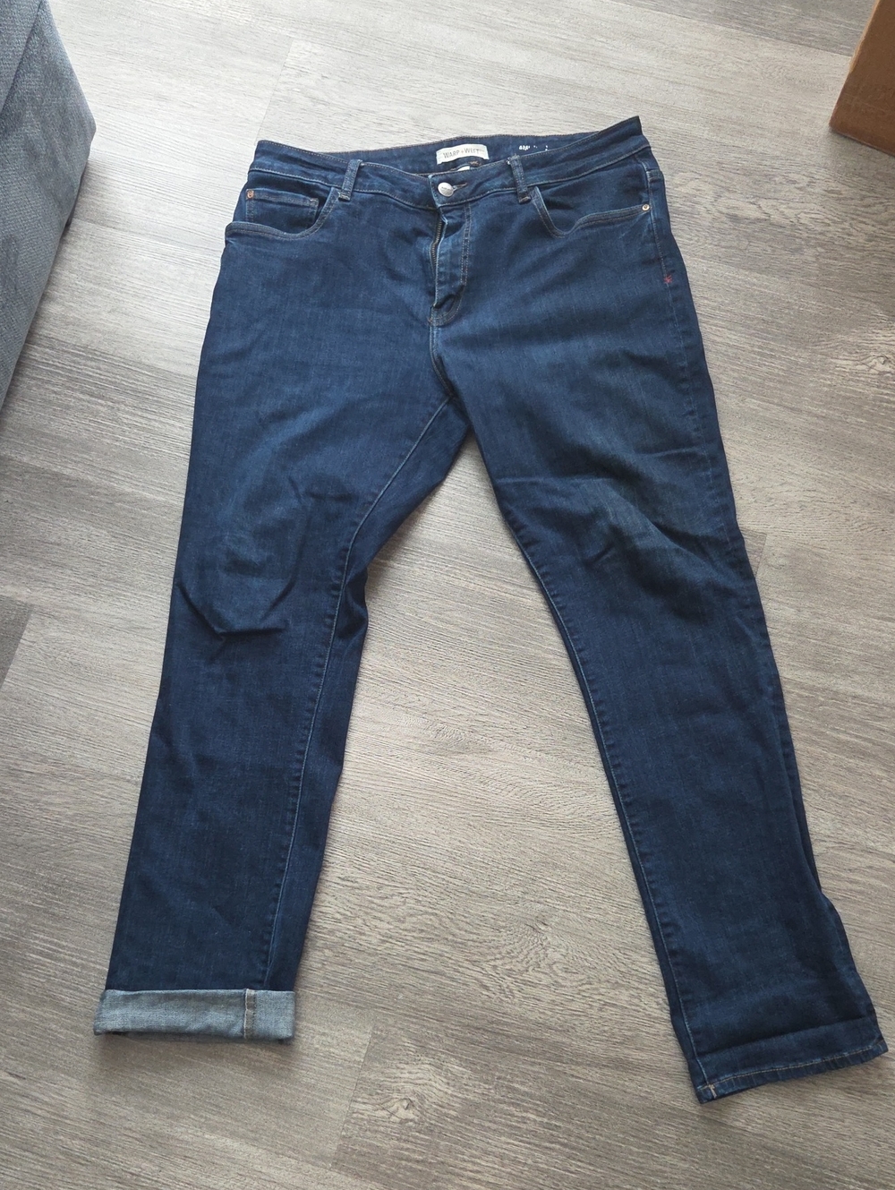 Warp + Weft Dark Blue 36x34 AMS Amsterdam Slim